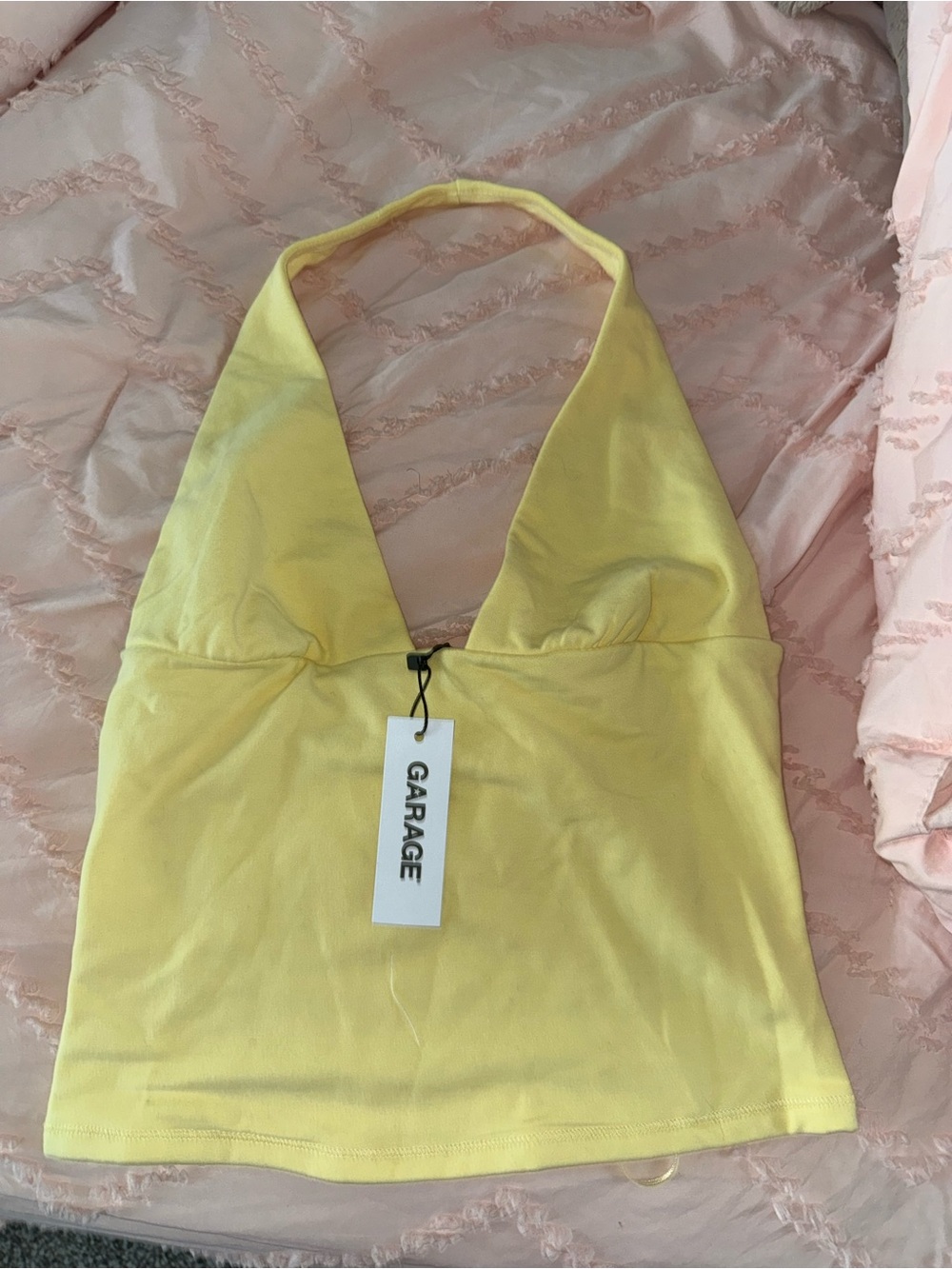 Garage Yellow Halter Camisole Top - Picture 2 of 4